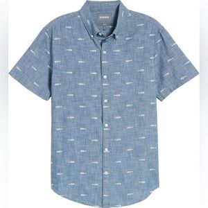Bonobos Riviera Slim Fit Print Sport Shirt size XL